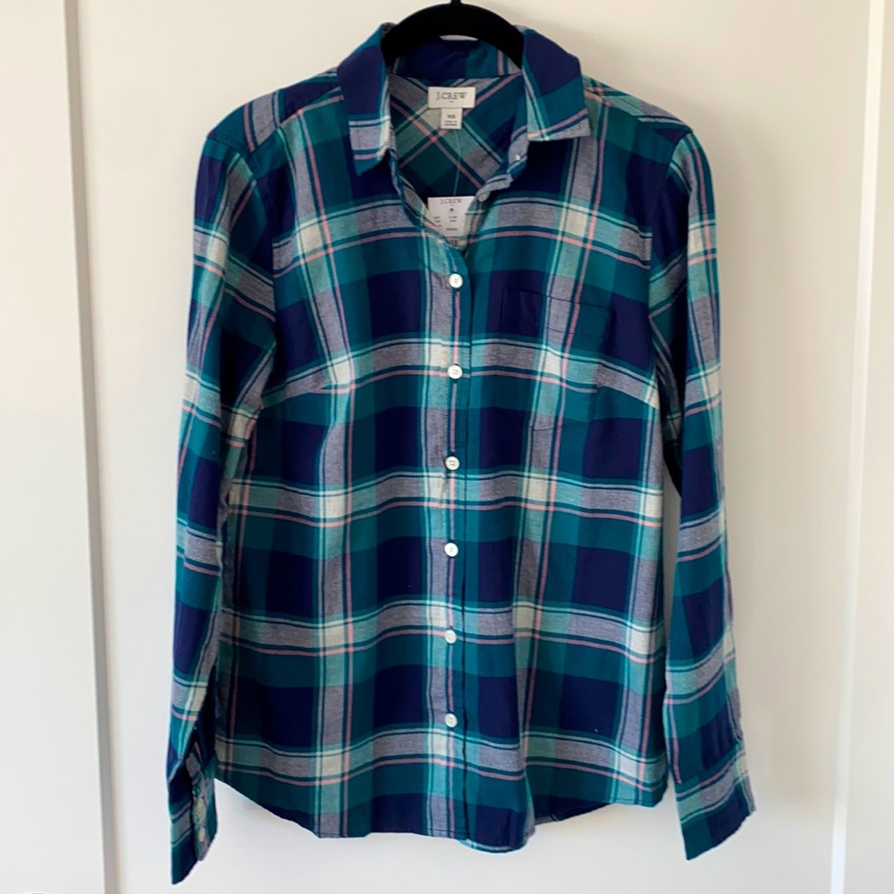 J Crew Button Up Flannel - New with Tags